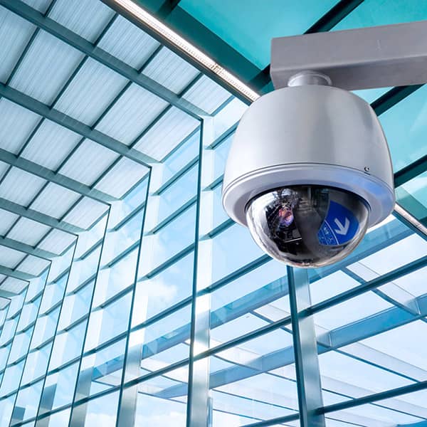 security camera on commercial building